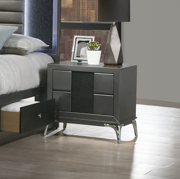 New Classic® Home Furnishings Nocturne Slate Gray Nightstand-6