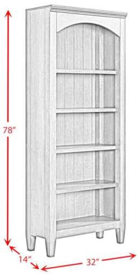 Elements International Portico Brown Oak Open Bookcase-2