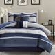 Olliix by Madison Park 7 Piece Navy Queen Blaire Comforter Set-1