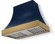 AGA Cascade 36" Salcombe Blue Wall Mounted Range Hood  with Antique Brass Trim-0