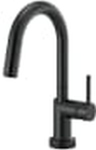 Brizo Odin® Matte Black SmartTouch® Pull-Down Prep Kitchen Faucet with Arc Spout-0