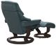 Stressless® by Ekornes® Customizable Reno Medium Manual Recliner and Ottoman with Classic Base-3