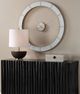 Uttermost® Ivory Halo Ivory/Gold Minimalist Wall Clock-1