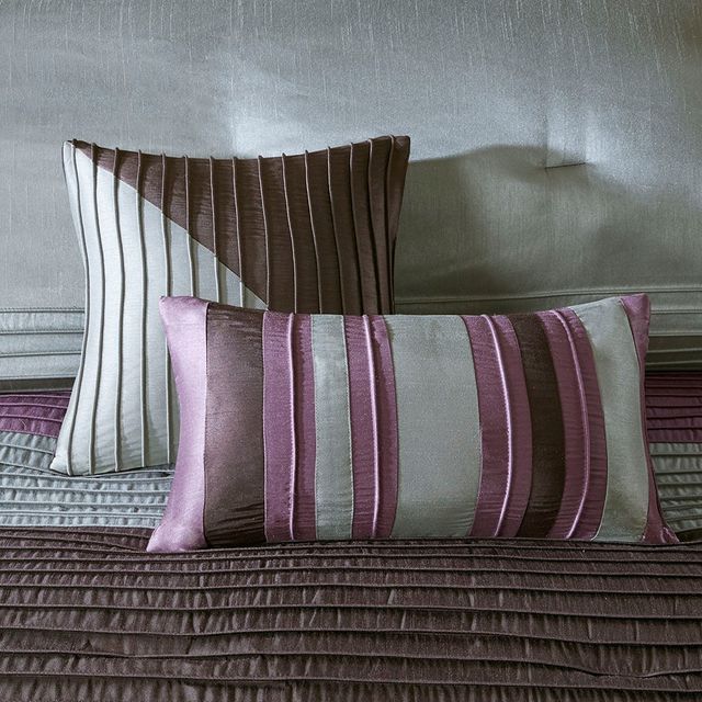 Olliix by Madison Park Amherst 7 Piece Purple Queen Comforter Set-4