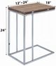 ACME Furniture Danson Weathered Oak Side Table with Chrome Base-4