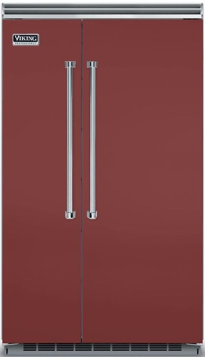 Viking® 5 Series 48 in. 29.1 Cu. Ft. Reduction Red Built In Side-by-Side Refrigerator-0