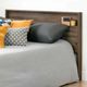 South Shore Holland Natural Walnut Double/Queen Panel Headboard with Storage-4