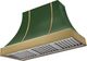 AGA Cascade 48" Cornwall Green Wall Mounted Range Hood  with Antique Brass Trim-0