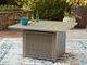 Signature Design by Ashley® Cliff Trails Beige Aluminum/Woven Outdoor Fire Pit Table-5