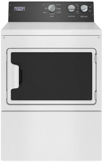 Maytag® 7.4 Cu. Ft. White Electric Commercial-Grade Front Load Dryer-0