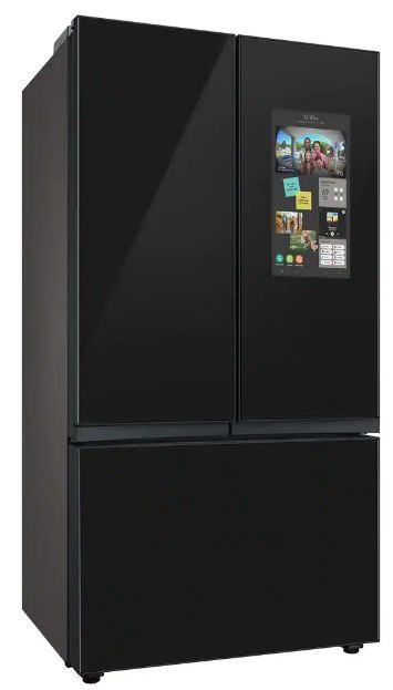 Samsung Bespoke 30 Cu. Ft. Charcoal Glass/Panel Ready French Door Refrigerator-1