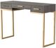 A & B Home Gray Console Table with Gold Metal Legs-0