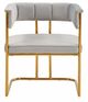 VIG Furniture Modrest Bavaria Gold/Light Gray Velvet Dining Chair-1