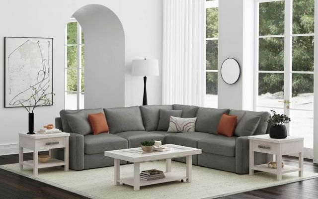 Elements International Avalanche 3-Piece Antique White Occasional Table Set-1