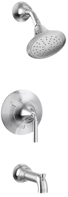 KOHLER® Tone™ Rite-Temp® Polished Chrome 1.75 GPM Bath and Shower Trim Kit-0