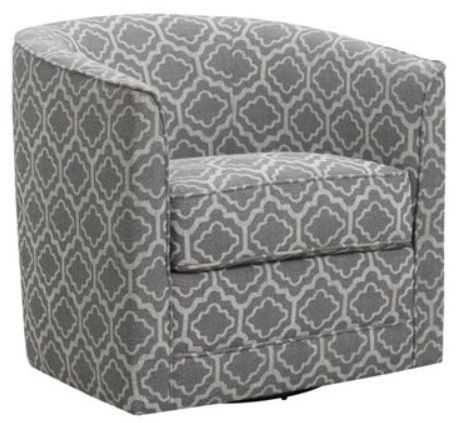 Emerald Home Milo Pewter Gray Swivel Chair-0
