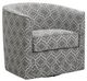 Emerald Home Milo Pewter Gray Swivel Chair-0