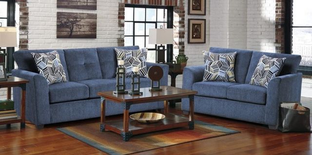 American Wholesale Furniture Kennedy Navy Loveseat-2
