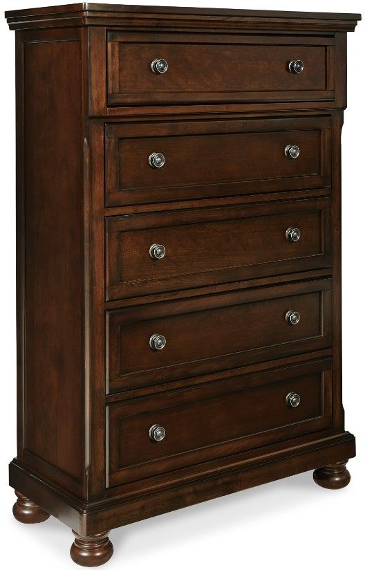 Millennium® by Ashley Porter 6-Piece Rustic Brown California King Sleigh Bed Set-4