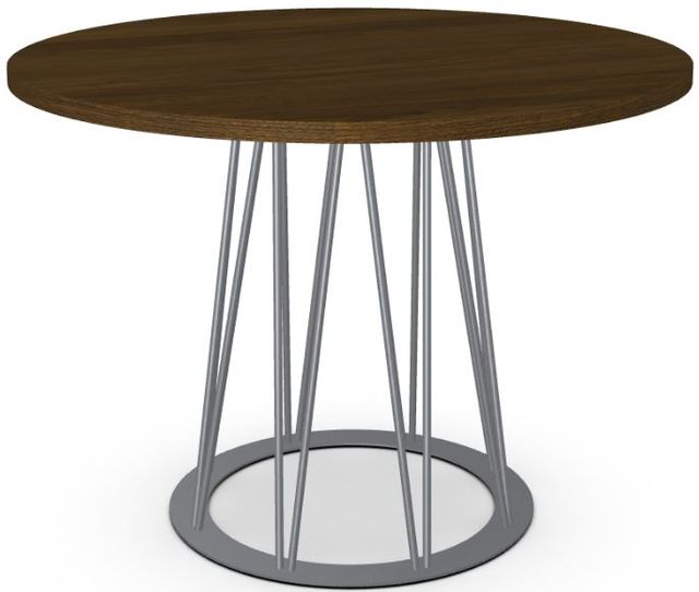 Amisco Customizable Calypso Round Dining Table with 42" Walnut Veneer Top-3