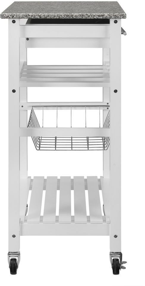 Linon Zoey Gray/White Kitchen Cart-3