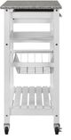 Linon Zoey Gray/White Kitchen Cart-3