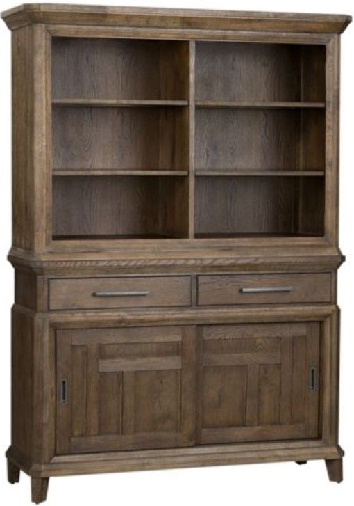 Liberty Furniture Artisan Prairie Gray Dusty Wax Hutch and Buffet-0