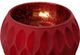 A & B Home Red Embossed Pattern Candle Holder-3
