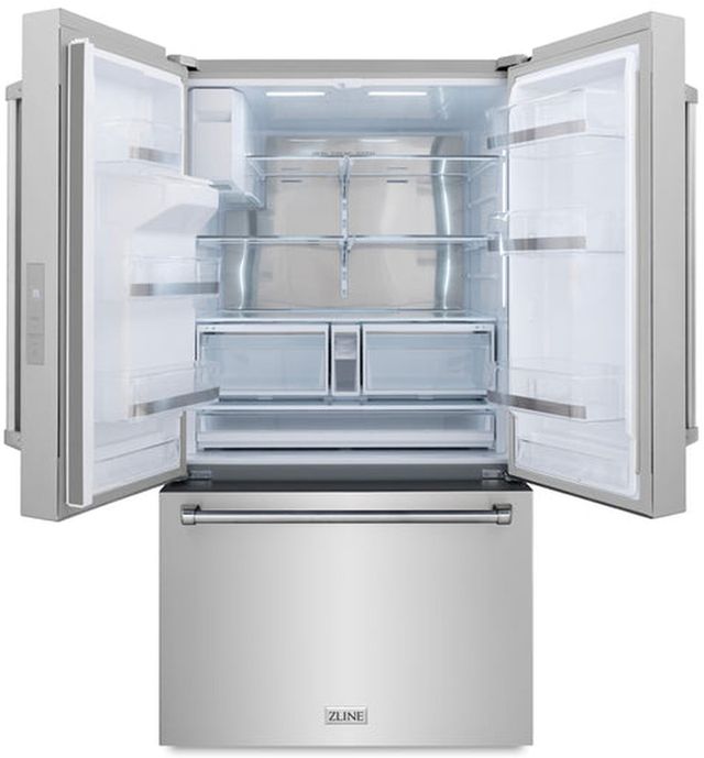 ZLINE 36" 28.9 Cu. Ft. Stainless Steel Freestanding French Door Refrigerator-3
