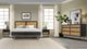 Armen Living Saratoga 4-Piece Black/Brown Queen Panel Bedroom Set-1