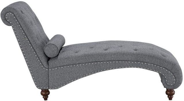 Mazin Furniture Bonne Gray Chaise with Pillow-2