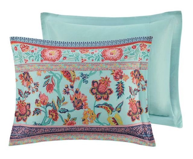 Olliix by Intelligent Design Ophelia Aqua Twin/Twin XL Boho Printed Comforter Set-1