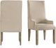 Elements International Stone Taupe Standard Height Parson Arm Chair-2