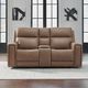 Liberty Furniture Camden Aline Toast Leather Power Reclining Loveseat with Console-2