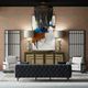 Harp & Finial® Pembroke Black/Brass Chandelier-1