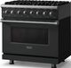 Viking® 5 Series 36" Antique Bronze Pro Style Dual Fuel (NG) Range with Polished Chrome Trim-3
