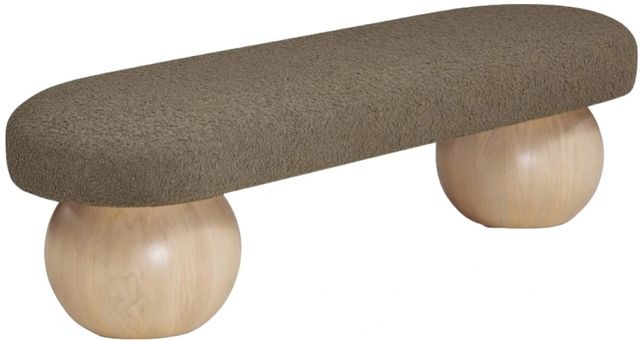 Meridian Furniture Bowie Natural/Olive Bench-0