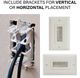Sanus® White Cable Management Brush Wall Plate-5