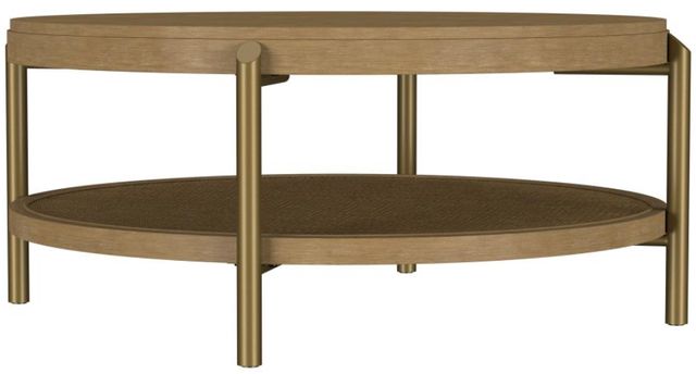 Coaster® Arini Sand Wash Coffee Table with Aged Brass Base-0