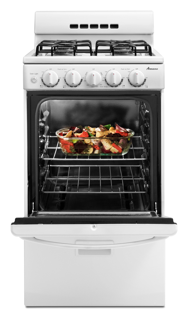 Amana® 20" White Freestanding Gas Range-2