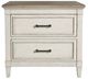 Bassett® Furniture Bella Aged Whitestone Wood Top Nightstand-0
