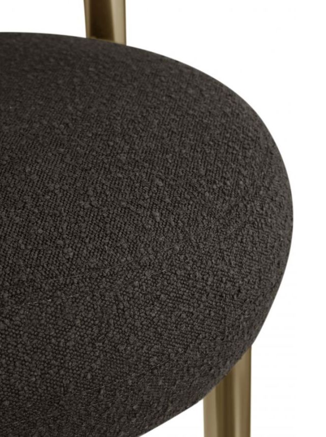 Meridian Furniture Bordeaux Brown/Brushed Brass Boucle Fabric Accent Chair-3