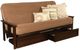 Kodiak Furniture Monterey Marmont Mocha/Espresso Full Storage Futon with Mattress-0