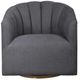 Uttermost® Cuthbert Light Charcoal Gray Swivel Chair-3