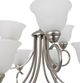 YHD Ribbon Falls Satin Nickel 9-Light Chandelier-4