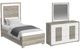 Elements International San Matteo 3-Piece Dual Tone Twin Panel Bedroom Set-0