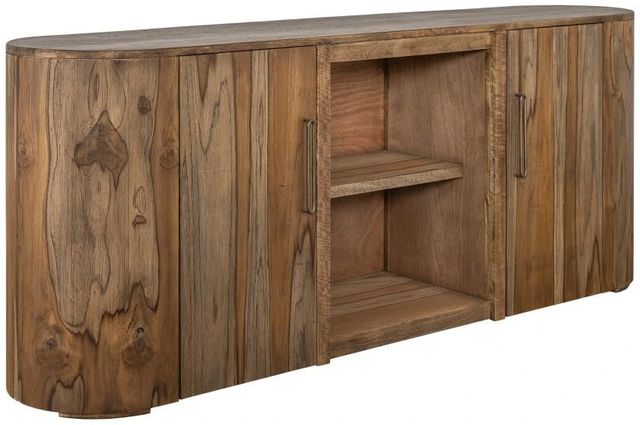 International Furniture Direct Balam Stained Brown TV Stand-0
