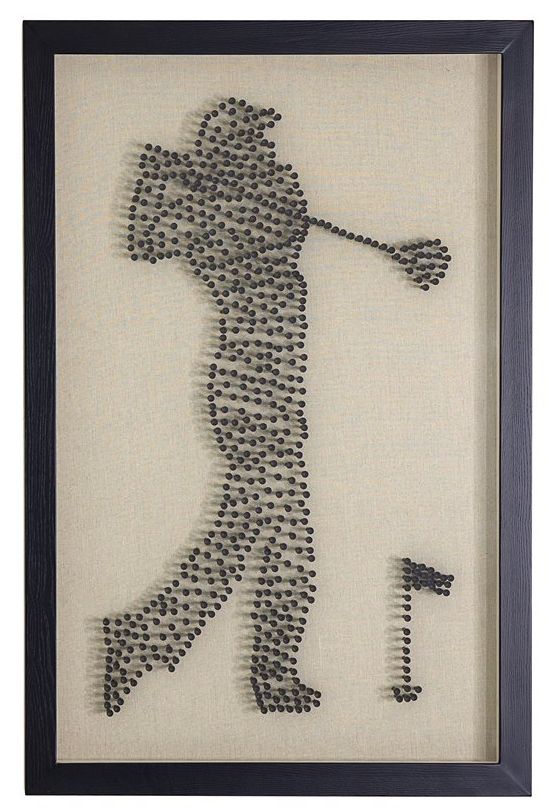 YHD Golfer Shadow Box Wall Art-0