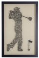 YHD Golfer Shadow Box Wall Art-0
