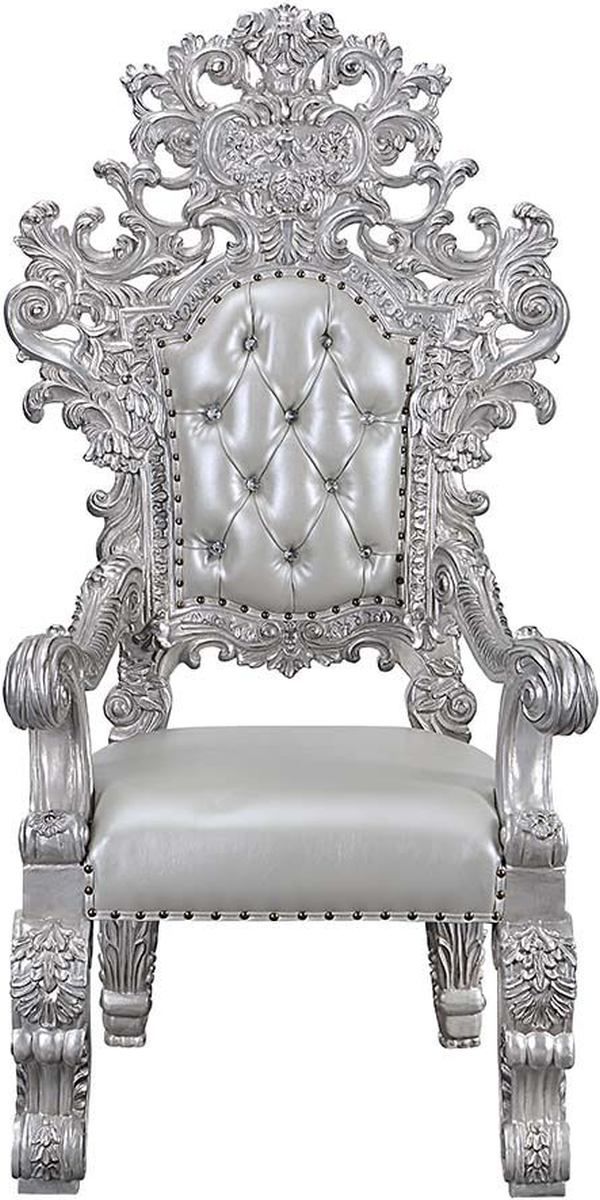 ACME Furniture Valkyrie 2-Piece Antique Platinum Arm Chair Set-2